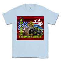 Dusty Blue hunting fishing & farming everyday Classic Tee - TumblerDesignByShophia