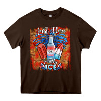 Chocolate Brown just here for the ice Heavy Core Tee - JahusDesignShop