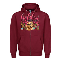 Burgundy golden retriever mom Zipper Hoodie - Artiststas