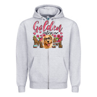 Heather Grey golden retriever mom Zipper Hoodie - Artiststas