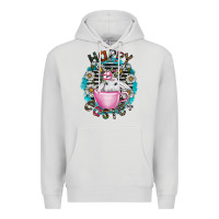 Dove Grey Happy Easter Premium Hoodie - CowhideDigitalArt