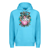 Ocean Blue Happy Easter Premium Hoodie - CowhideDigitalArt
