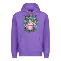 Purple Happy Easter Premium Hoodie - CowhideDigitalArt