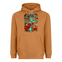 Meerkat he is risen cross with roses background Heavyweight Hoodie - BarkalooDesign