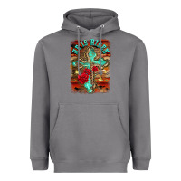 Storm he is risen cross with roses background Heavyweight Hoodie - BarkalooDesign