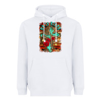 White he is risen cross with roses background Heavyweight Hoodie - BarkalooDesign