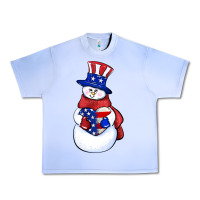 Grape Ice Patriotic snowman 4th of july Urban Heavy Tee - HowdyJamesFarm