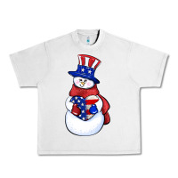 Lunar Rock Patriotic snowman 4th of july Urban Heavy Tee - HowdyJamesFarm