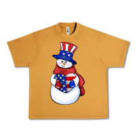 Peanut Butter Patriotic snowman 4th of july Urban Heavy Tee - HowdyJamesFarm