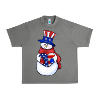Tornado Patriotic snowman 4th of july Urban Heavy Tee - HowdyJamesFarm