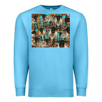 Ocean Blue Suffolk sheeps Premium Sweatshirt - BarkalooDesign