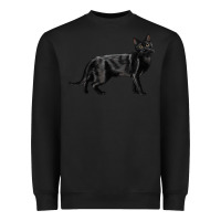 Black Bombay Cat Heavyweight Sweatshirt - LillyAllenDesigns
