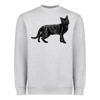 Heather Grey Bombay Cat Heavyweight Sweatshirt - LillyAllenDesigns