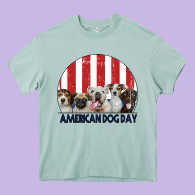 American Dog Day Heavy Core Tee Designed By Bettercallsaul