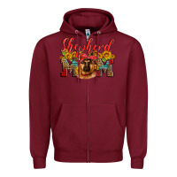 Burgundy german shepherd mom Zipper Hoodie - Artiststas