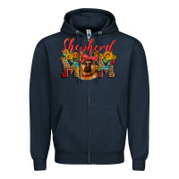 Navy german shepherd mom Zipper Hoodie - Artiststas