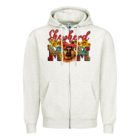 Oatmeal Heather german shepherd mom Zipper Hoodie - Artiststas