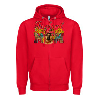 Red german shepherd mom Zipper Hoodie - Artiststas
