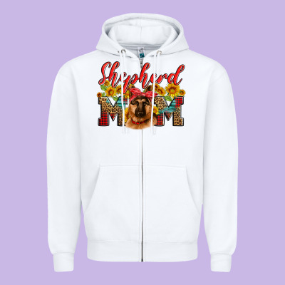 German Shepherd Mom Zipper Hoodie Designed By Artiststas