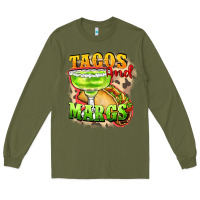 Army Green Tacos and margs Long Sleeve Tee - FaDigitalArtStudio