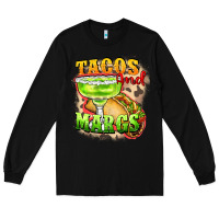 Black Tacos and margs Long Sleeve Tee - FaDigitalArtStudio