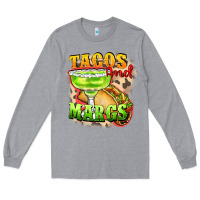 Heather Grey Tacos and margs Long Sleeve Tee - FaDigitalArtStudio