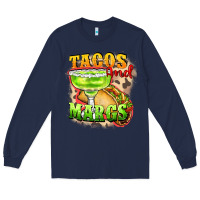 Navy Tacos and margs Long Sleeve Tee - FaDigitalArtStudio