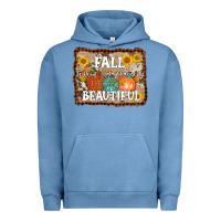 Pigment Pebble Blue fall is proof that change is beautiful Urban Hoodie - AdoDesignShop