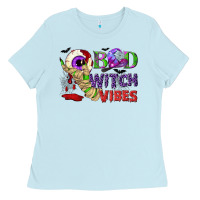 Baby Blue Bad witch vibes Ladies Tee - NancyCooperArtShop