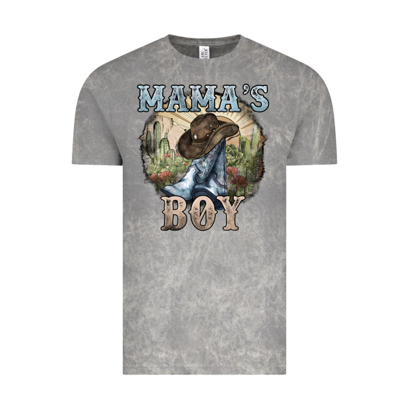 Mama's Boy Western Cowboy Boots Cactus Vintage Tee by HowdyJamesFarm | Teevron