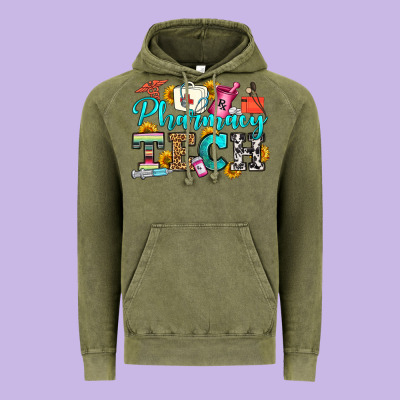 Pharmacy Tech Vintage Hoodie Designed By Oliviacreatesart