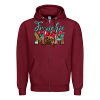 Burgundy french bulldog mom Zipper Hoodie - Artiststas