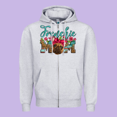 French Bulldog Mom Zipper Hoodie Designed By Artiststas