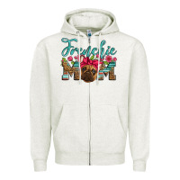 Oatmeal Heather french bulldog mom Zipper Hoodie - Artiststas