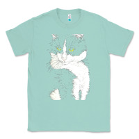 Seafoam tuxedo cat t  shirt tuxedo cat t  shirt Classic Tee - longCreatives