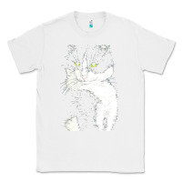 White tuxedo cat t  shirt tuxedo cat t  shirt Classic Tee - longCreatives