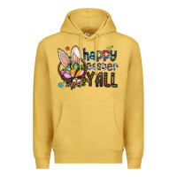 Antique Gold Happy Easter Y'all Premium Hoodie - CowhideDigitalArt
