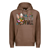 Chestnut Happy Easter Y'all Premium Hoodie - CowhideDigitalArt