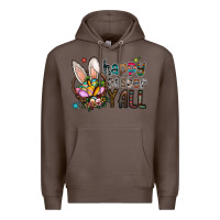 Coffee Happy Easter Y'all Premium Hoodie - CowhideDigitalArt