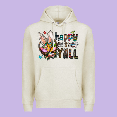 Happy Easter Y'all Premium Hoodie Designed By Cowhidedigitalart