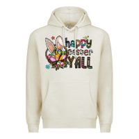 Oatmeal Heather Happy Easter Y'all Premium Hoodie - CowhideDigitalArt