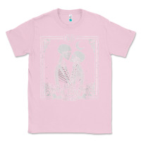 Bubblegum Pink The Lovers Tarot Card Skeleton Valentines Halloween Occult Classic Tee - longCreatives