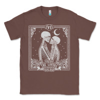 Chestnut The Lovers Tarot Card Skeleton Valentines Halloween Occult Classic Tee - longCreatives