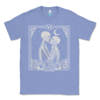 Colony Blue The Lovers Tarot Card Skeleton Valentines Halloween Occult Classic Tee - longCreatives
