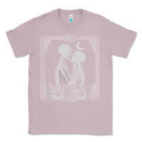 Lilac The Lovers Tarot Card Skeleton Valentines Halloween Occult Classic Tee - longCreatives
