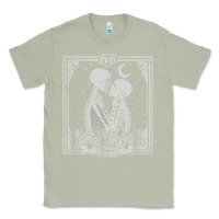 Matcha The Lovers Tarot Card Skeleton Valentines Halloween Occult Classic Tee - longCreatives
