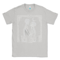 Moon Dust The Lovers Tarot Card Skeleton Valentines Halloween Occult Classic Tee - longCreatives