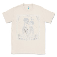 Natural The Lovers Tarot Card Skeleton Valentines Halloween Occult Classic Tee - longCreatives