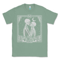 Sage The Lovers Tarot Card Skeleton Valentines Halloween Occult Classic Tee - longCreatives