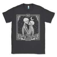 Smoke The Lovers Tarot Card Skeleton Valentines Halloween Occult Classic Tee - longCreatives